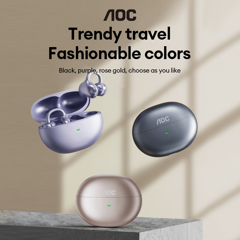 Woofer - AOC ACD2544 ワイヤレスBluetoothイヤークリップイヤホン オープンイヤーヘッドホン サラウンドステレオサウンド 低遅延