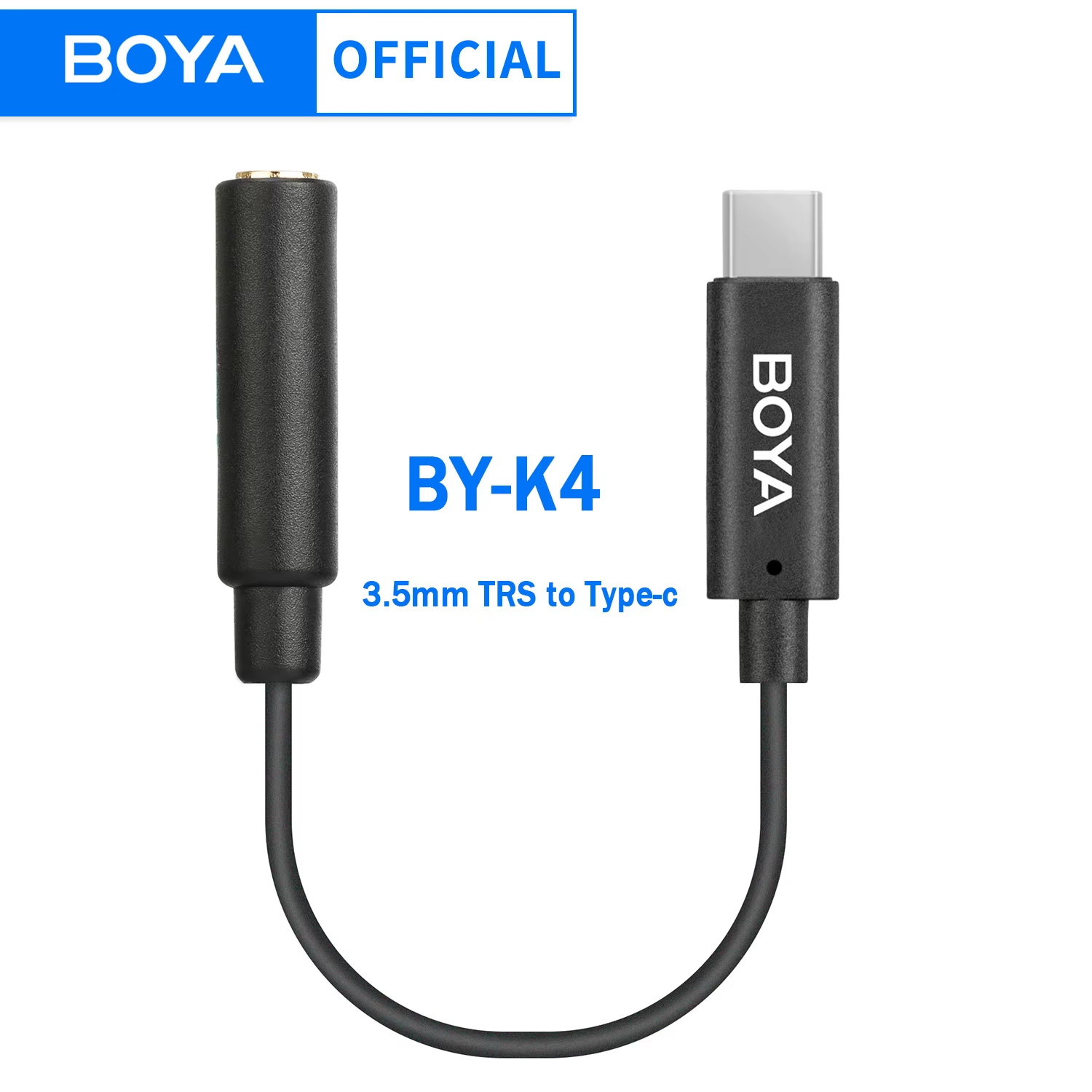 Trs Cable - BOYA BY-K4 3.5mm TRS（メス） - Type-C（オス）オーディオマイクアダプターコンバーター（iPhone