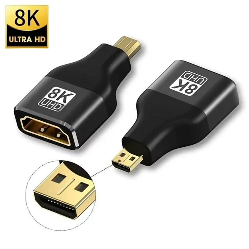 Mdi Cable - 60Hz対応 4K ミニマイクロHDMI（オス）- HDMI（メス）変換アダプター。カメラ、タブレットPC、ノートPC、HDTVモニター、PS5に対応。