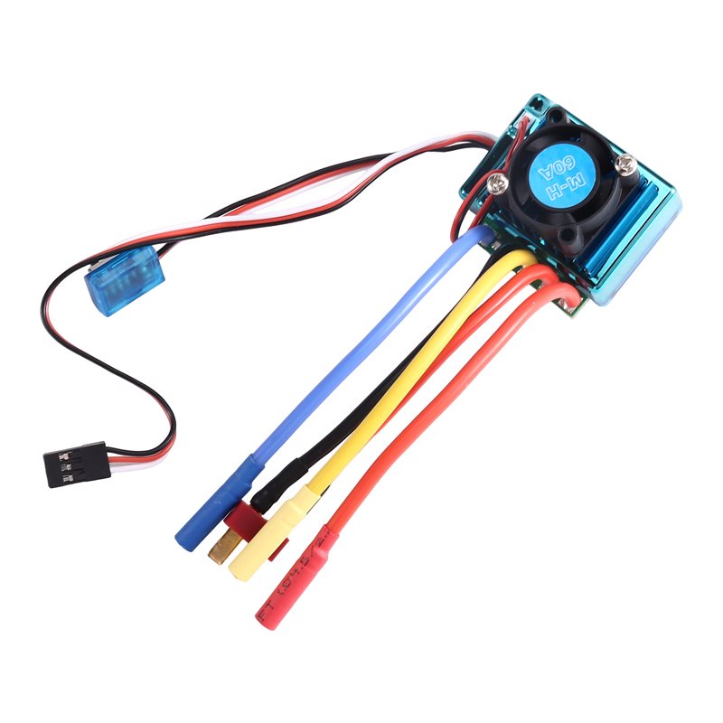 Banana Plug - B78B：60AブラシレスESC（電子スピードコントローラー）、Tプラグ、4.0mmバナナコネクター付き。2847、540、3650のRCカー、RCボート用モーターに対応。2～3セル対応。