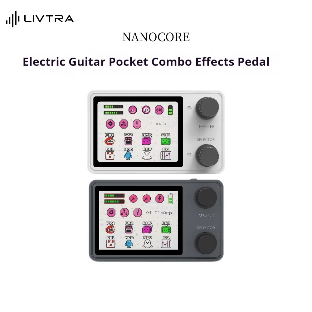 Audio Interface - 新発売のLivtra Nanocore Miniギター用マルチエフェクトプロセッサー。コンパクトなサイズで、オーディオインターフェースとしても使用可能。エレキギターの録音やライブ演奏に最適。