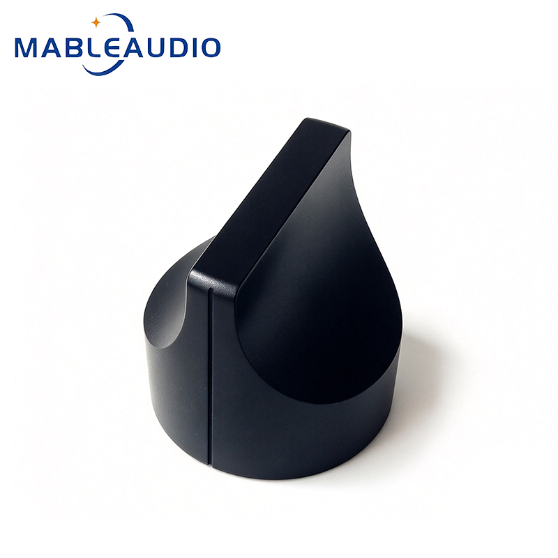 Knob Aluminum - 黒色の28x28mm、純アルミニウム合金製のボリュームポテンショメーター、HIFIオーディオアンプ用トーンノブ、1個。
