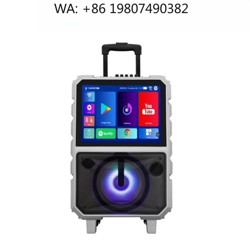 Subwoofer - 40Wハイパワーカラオケマシン 15インチHDタッチスクリーン 8インチサブウーファー 屋外ポータブルオーディオプレーヤー
