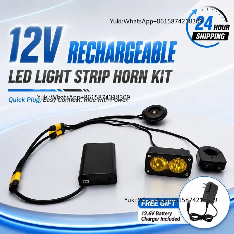 Speaker Kit - Wintai-Tech 12V充電式LED照明システム（スピーカー、バッテリーケーススイッチ、プラグアンドプレイ対応）バイク/ATV/SUVキット
