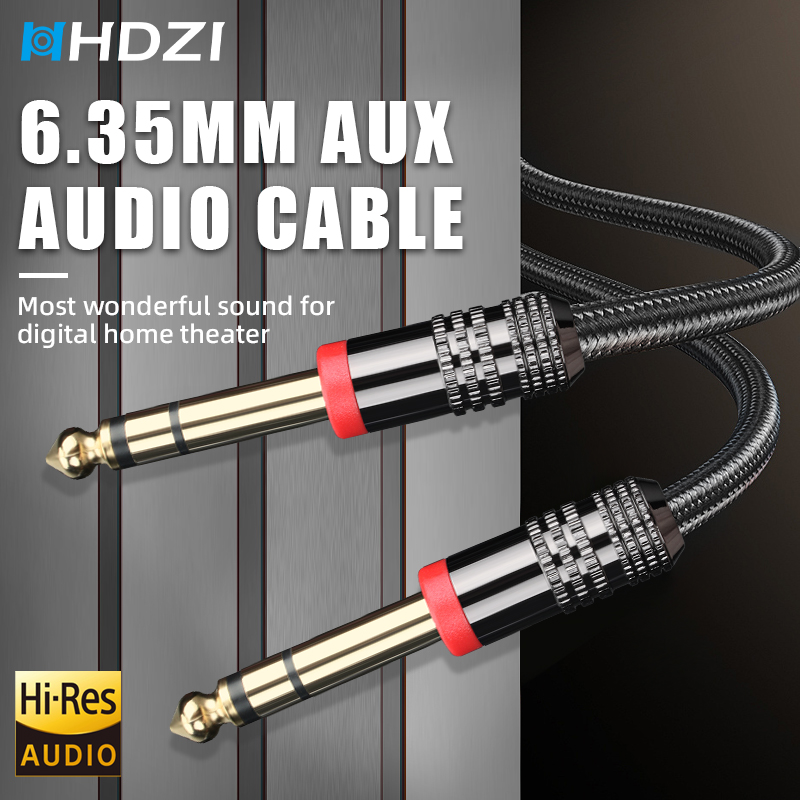 Trs Cable - 6.35mm TRSギターケーブル ステレオオーディオケーブル 1/4インチ オス-オス バランスオーディオケーブル