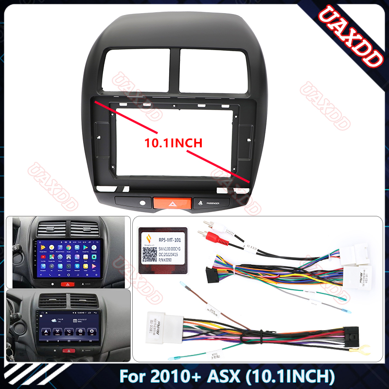 Audio Jumper Wire - 三菱2010 ASX用カーステレオDVD CDラジオAndroid 10.1インチステレオダッシュボードオーディオスクリーンビデオプレーヤーハーネスケーブルフレームCANBU