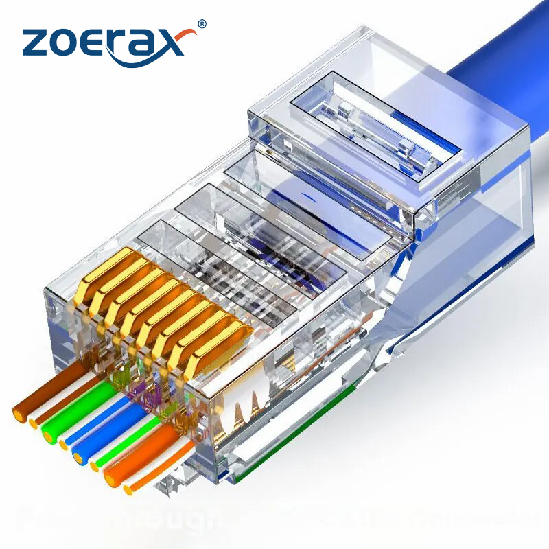 Rj45 Jack - ZOERAX 50/100 個 RJ45 パススルーコネクタ 23AWG