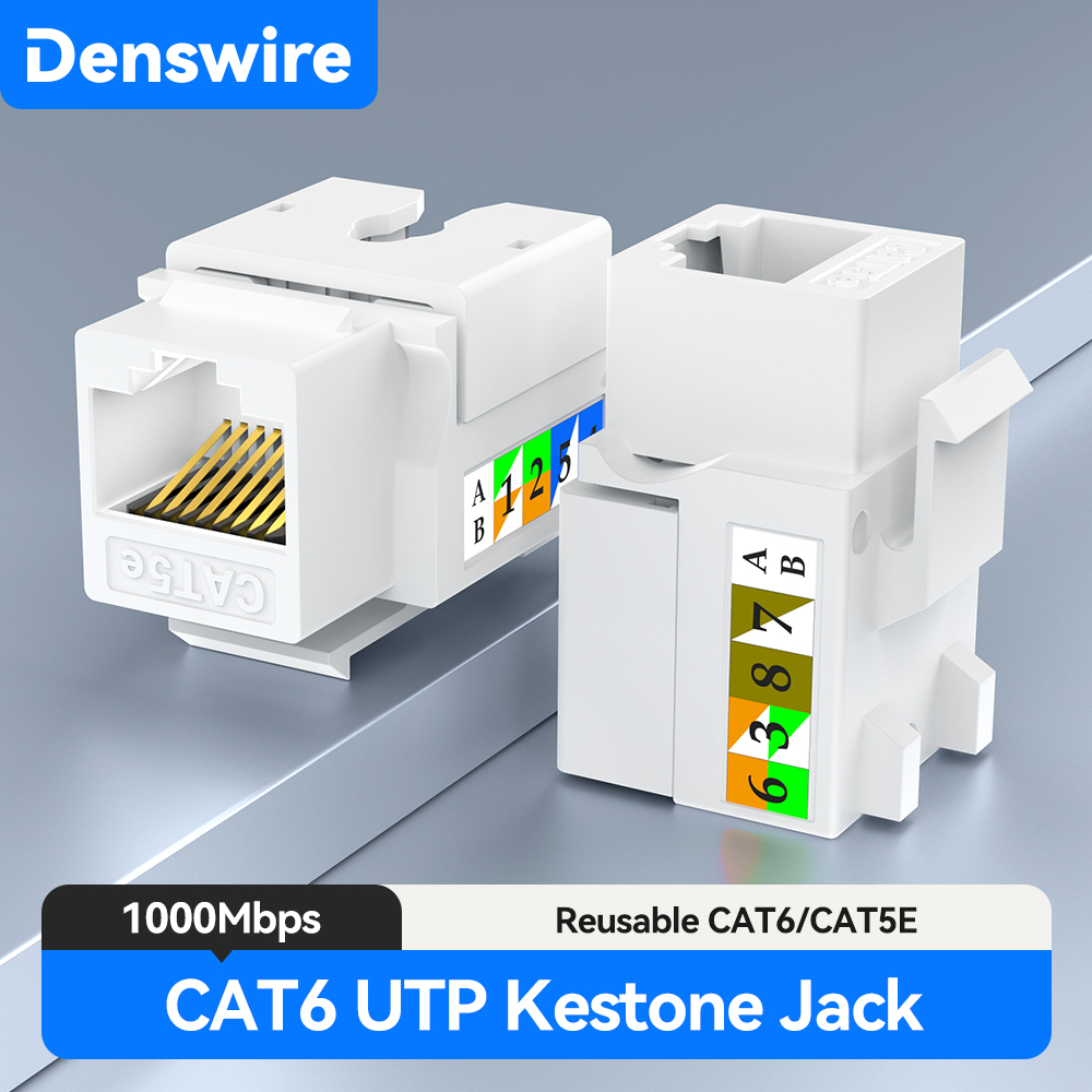 Rj45 Jack - Denswire RJ45 Cat5E/6 キーストーンジャック、非シールドパンチダウンモジュールカプラー、Cat5e/Cat6 イーサネットネットワークケーブルと互換性あり