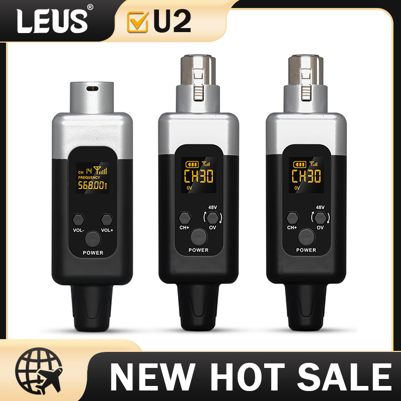 Microphone Capsule - LEUS U2 UHF ワイヤレスマイクコンバーター XLR 送信機/受信機マイクワイヤレスシステムダイナミック/コンデンサーマイク用