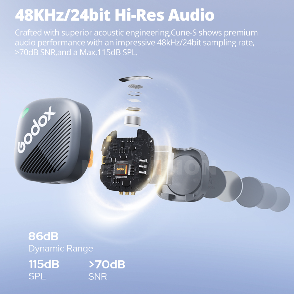 Godox Cube-S 2.4GHzワイヤレスマイクシステ - Microphone Capsule のレビューと価格