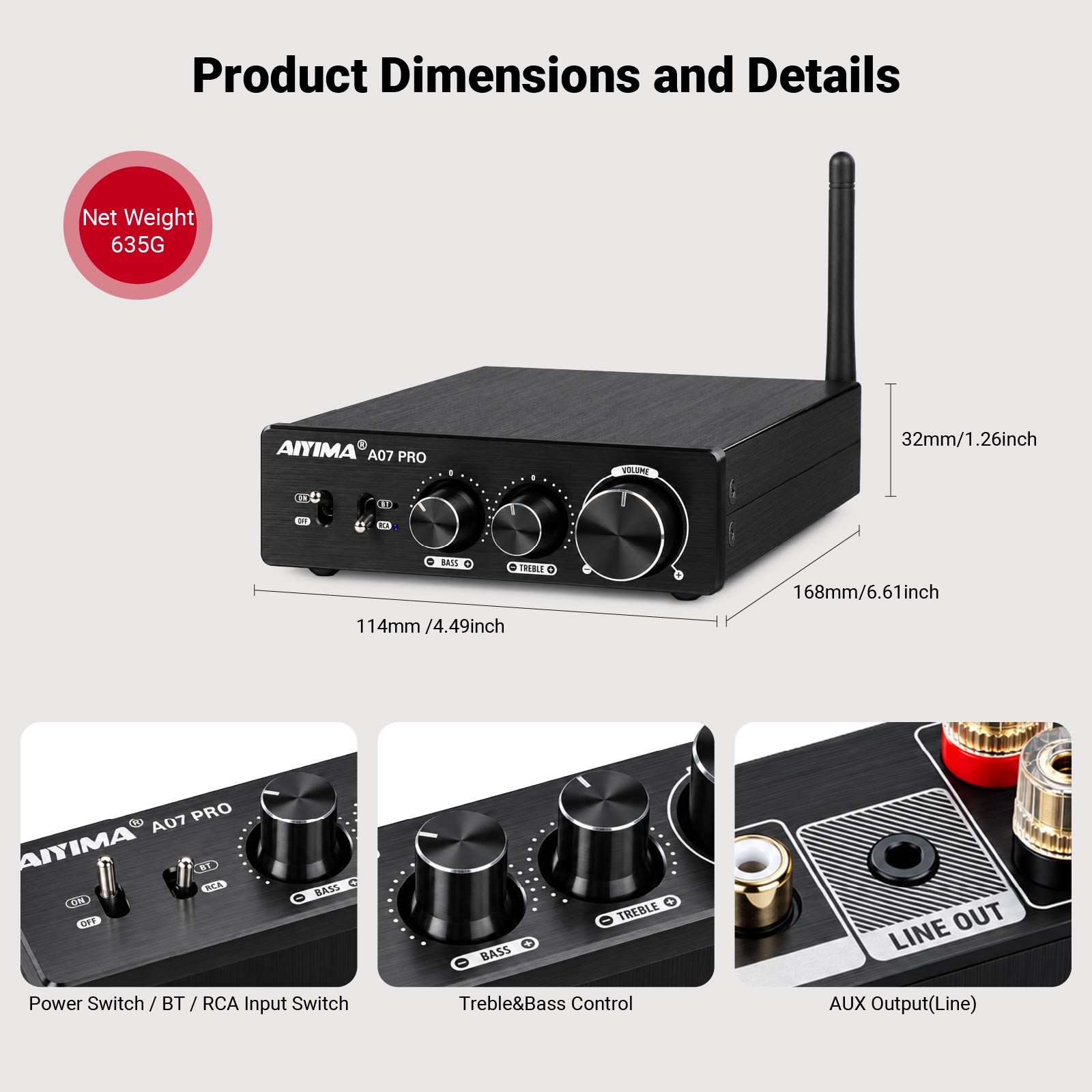 AIYIMA A07 プロ Bluetooth アンプ TP - Es9018 Dac のレビューと価格