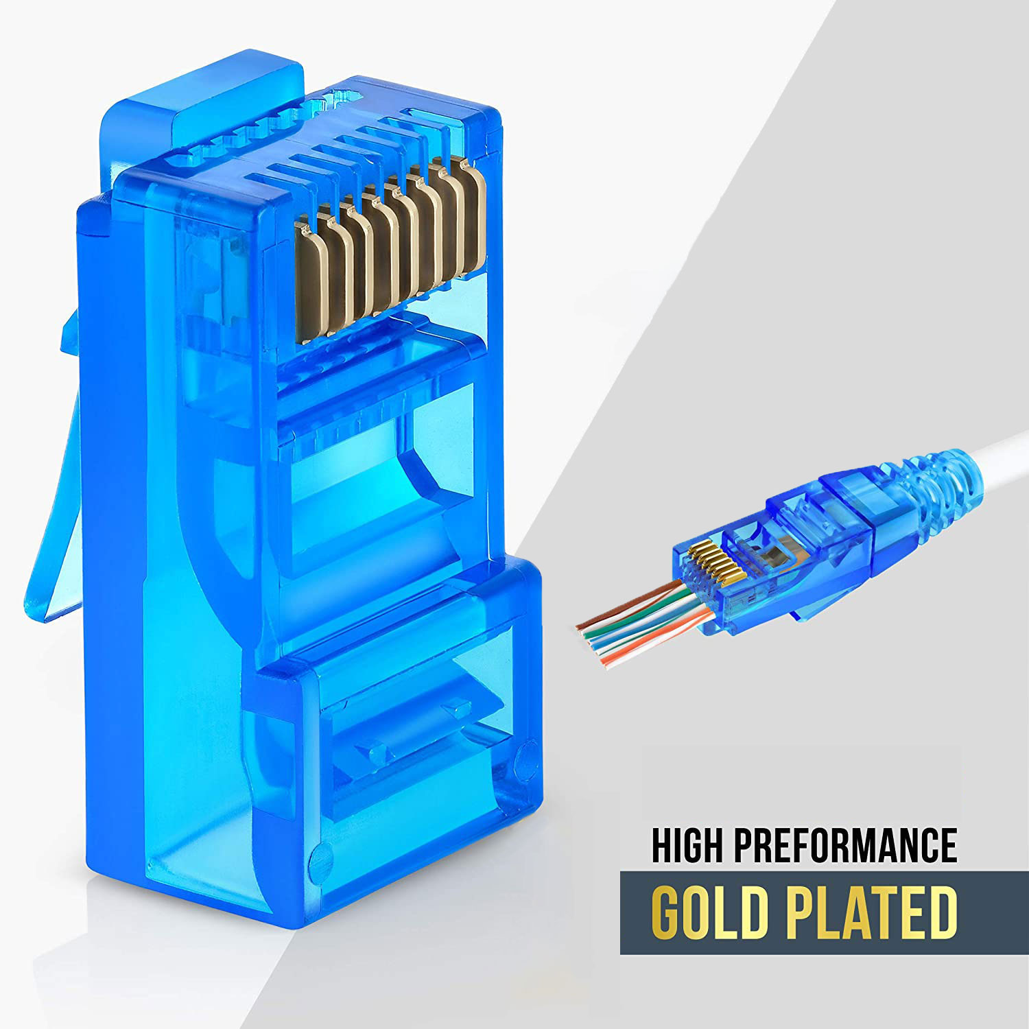 ZoeRax 100 個 RJ45 Cat6 コネクタ パス - Rj45 Jack のレビューと価格