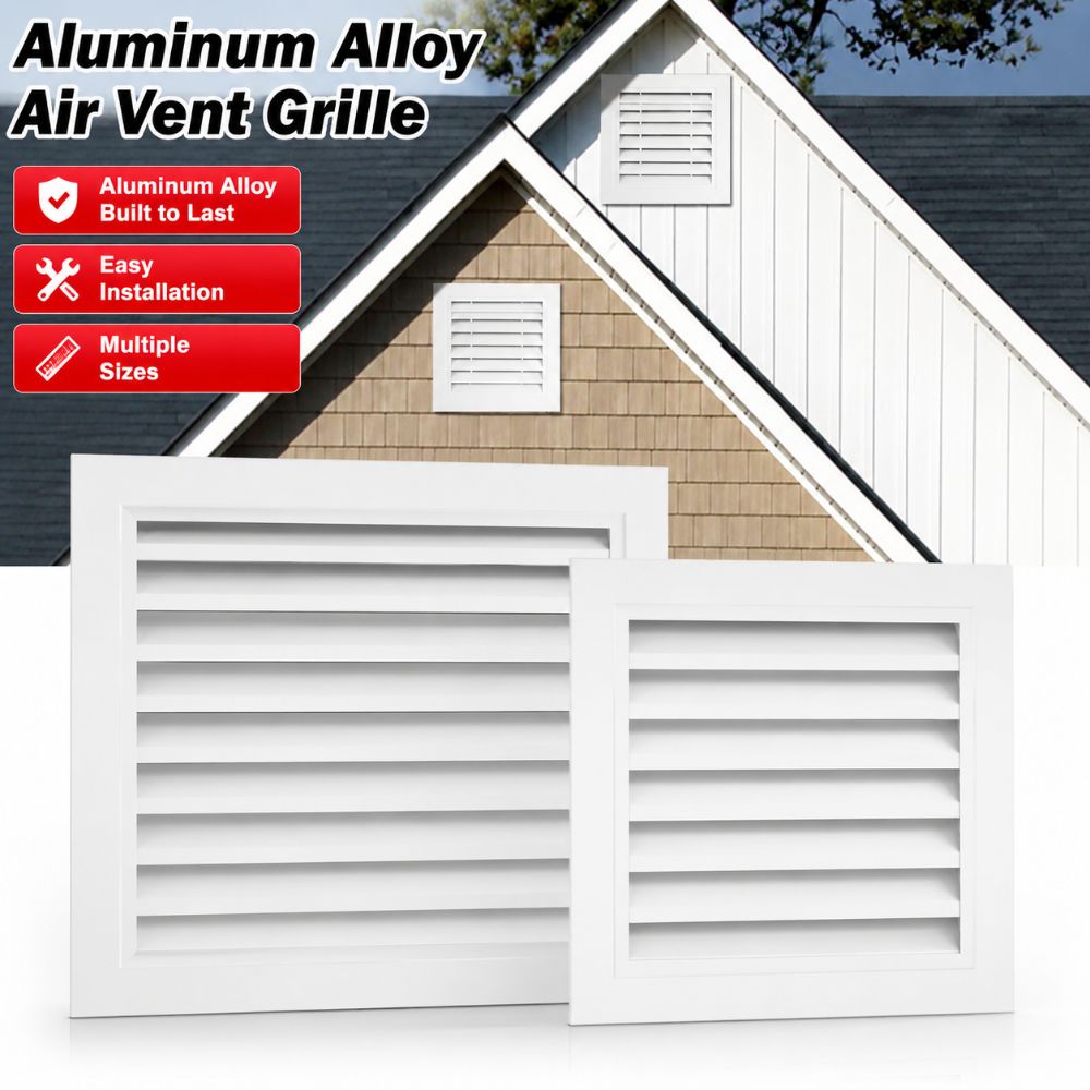新しいアルミ合金製換気口グリル 白い正方形のゲーブルベントカ - Ventilation Grille Aluminum のレビューと価格