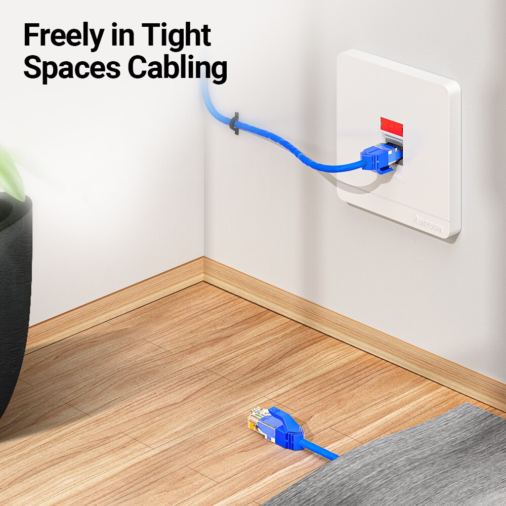Ampcom超スリムcat6aネットワークケーブル3.8mm - Rj45 Jack のレビューと価格