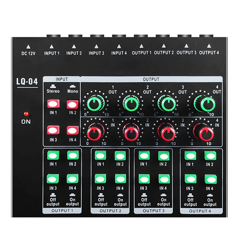 (MEOF) -LQ04 4チャンネルミキサー 4チャンネル - Headphone Amplifier のレビューと価格