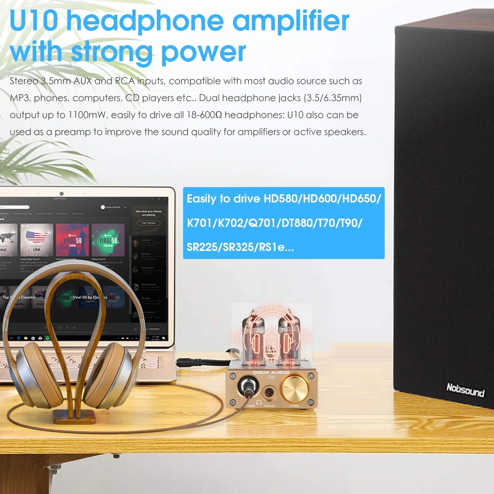 Douk Audio U10 ミニ真空管プリアンプ、ヘッドホ - Headphone Amplifier のレビューと価格