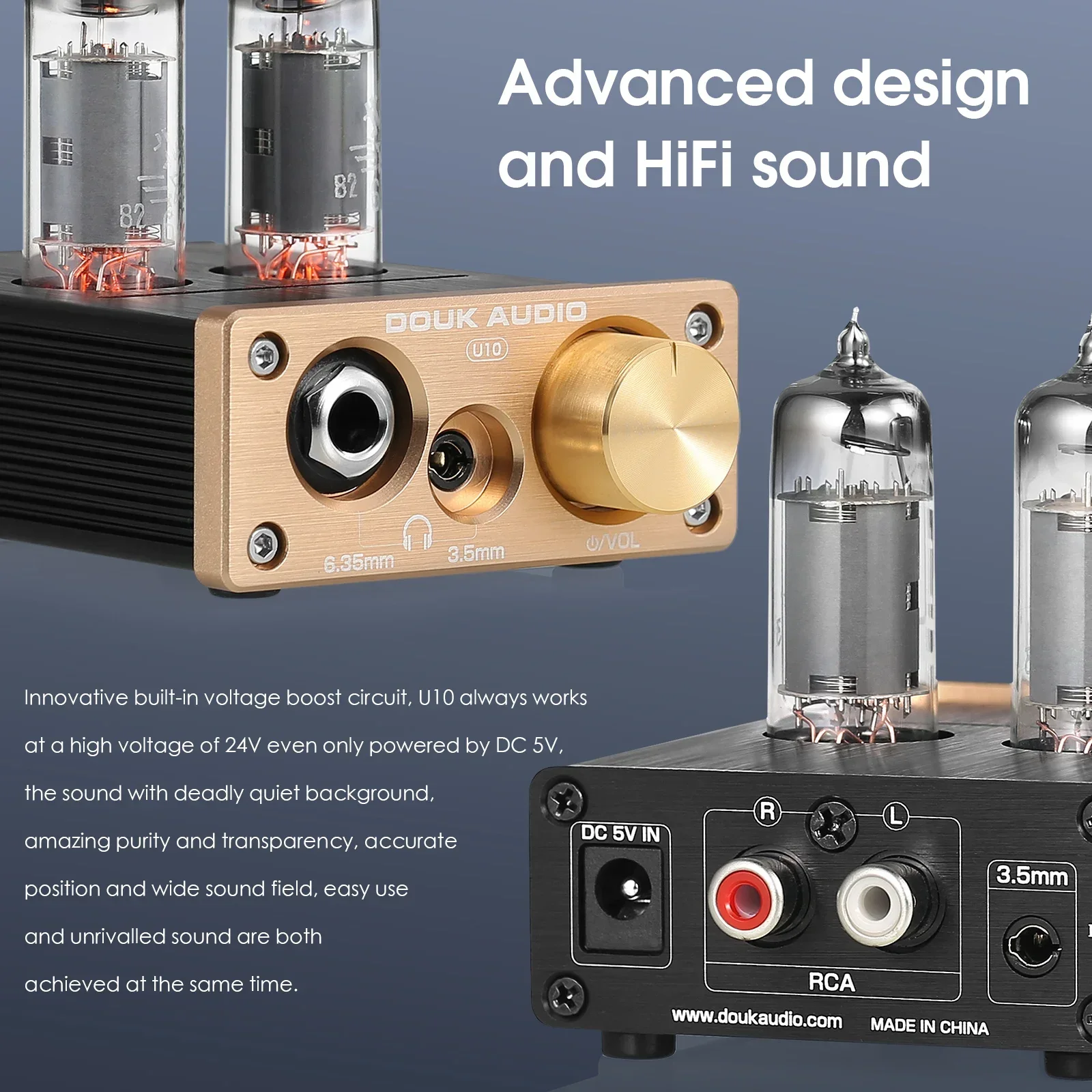 Douk Audio U10 ミニ真空管プリアンプ、ヘッドホ - Headphone Amplifier のレビューと価格