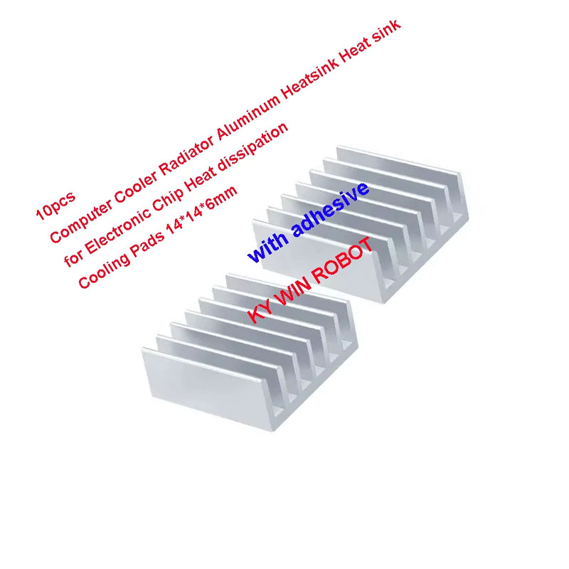 10個入りミニ粘着アルミ製ラジエーター ヒートシンク 14x - Heatsink Aluminum のレビューと価格