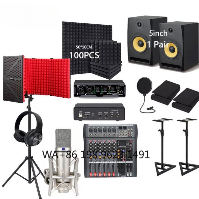 プロ仕様録音機器キット スタジオスピーカー マイク ヘッドセ - Speaker Kit のレビューと価格