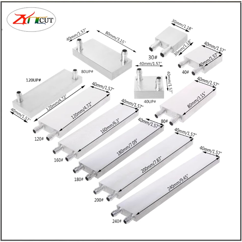 40 80mm CPU アルミ水冷ヒートシンク 液体冷却水プ - Heatsink Aluminum のレビューと価格