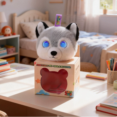 AI搭載のスマートハスキーぬいぐるみ。会話機能付きで、お子様 - Woofer のレビューと価格