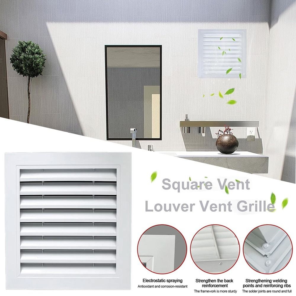 新しいアルミ合金製エアベントグリル、白い正方形の切妻型換気グ - Ventilation Grille Aluminum のレビューと価格