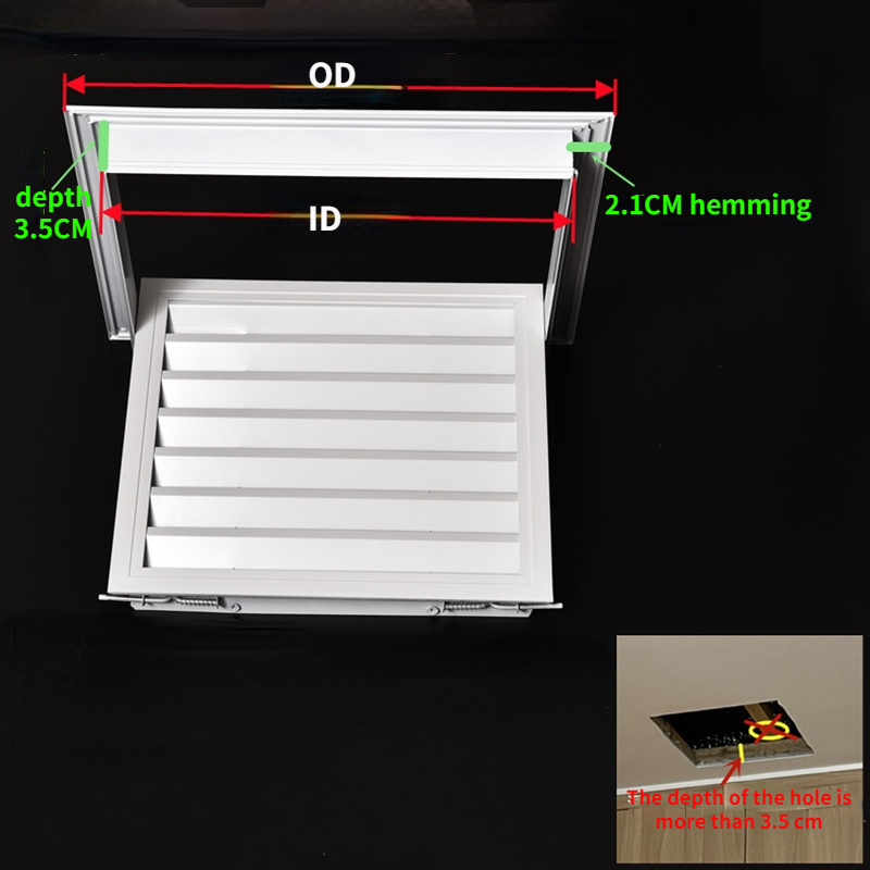 アルミ合金製エアコン排気シャッターベント、中央エアグリル換気 - Ventilation Grille Aluminum のレビューと価格
