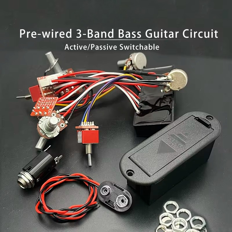 プリワイヤード3バンド・ベースギター回路。アクティブ/パッシ - Passive Preamp のレビューと価格