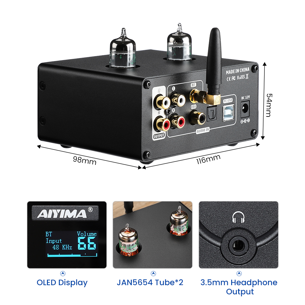 AIYIMA Audio Tube-T10 デコーダー ミニ - Es9018 Dac のレビューと価格
